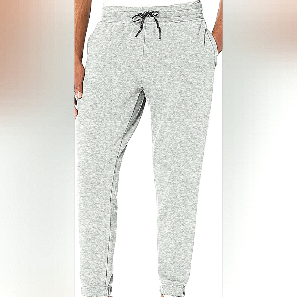 Jockey Cozy Fleece Jogger Pants in Light Gray Heather Size Med. NWT